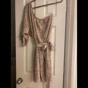 Rebecca Taylor silk dress- one shoulder